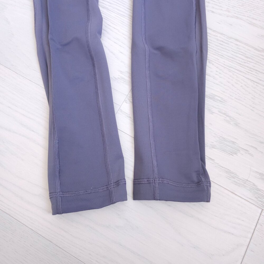 Lululemon Grey Leggings Size 4 High Rise 28" Inseam Side Pockets Athletic Yoga - Picture 5 of 15